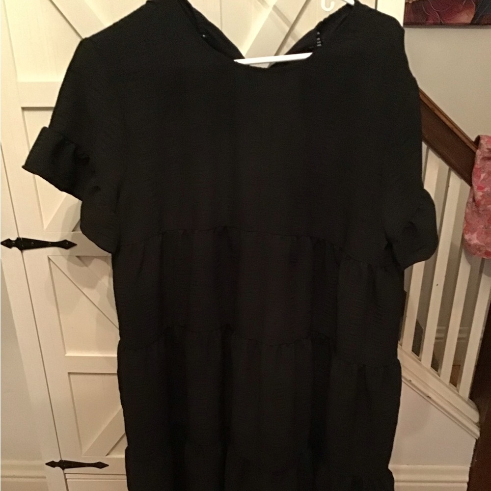 SHEIN Black Short Sleeve Dress